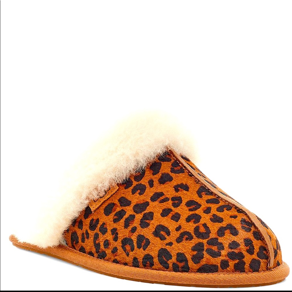 Ugg Scuffette II calf hair leopard print 6